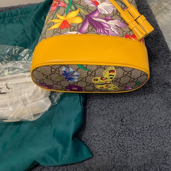 Gucci Ophidia Flora Small GG Canvas Bucket Bag - Picture 2 of 8